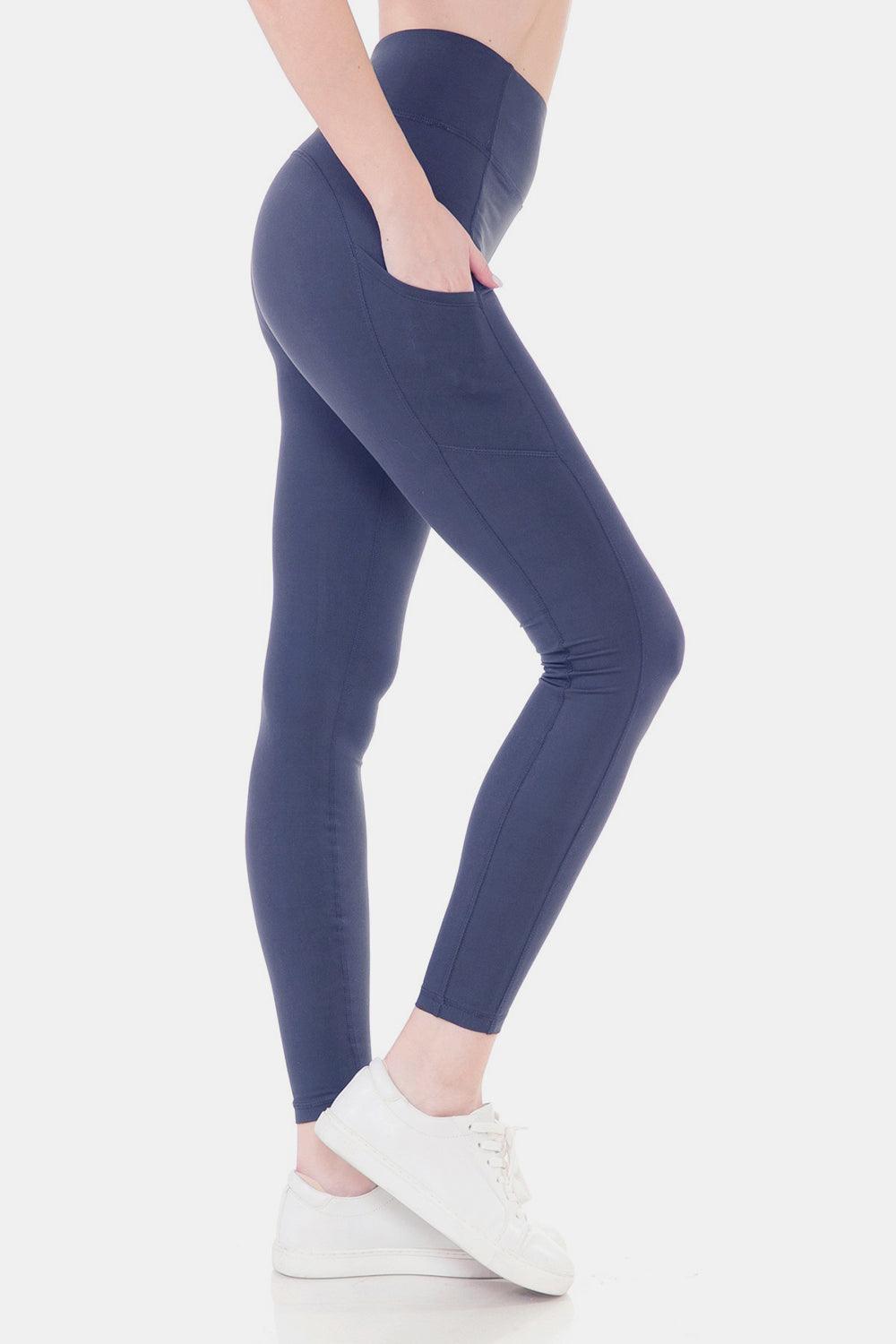 Leggings Depot High Waist Wide Waistband Leggings-Trendy Canvas