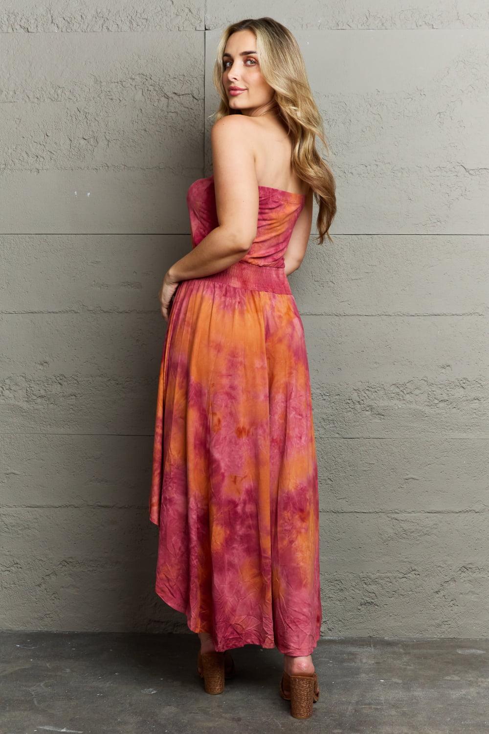 Ninexis In The Mix Sleeveless High Low Tie Dye Dress-Trendy Canvas