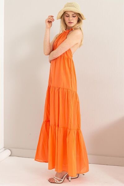 HYFVE Halter Neck Cover Up Maxi Dress-Trendy Canvas