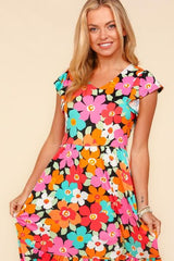 Haptics Floral Midi Dress With Side Pockets